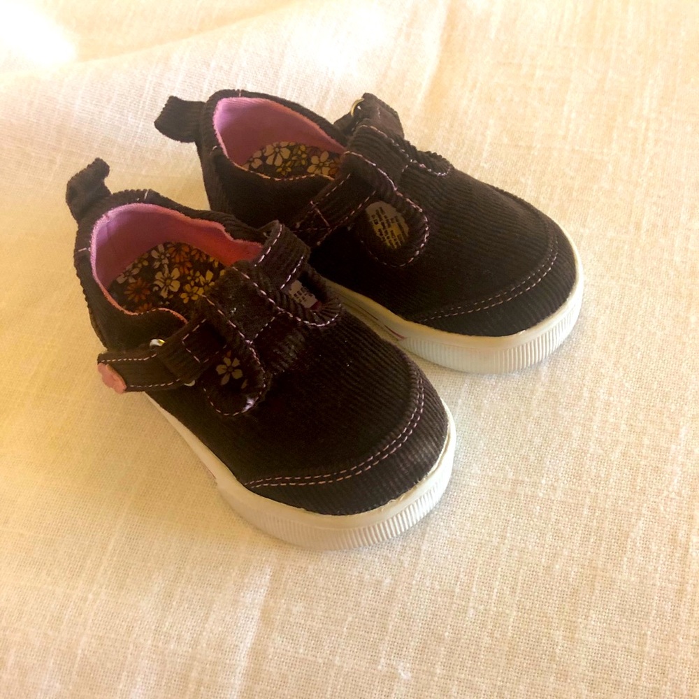 Brown Corduroy Toddler Shoes
